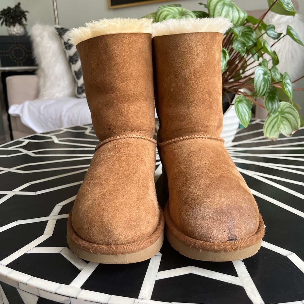 UGG® Bailey Suede Bow II Water-Repellent Cold Weather Boots - Picture 6 of 15